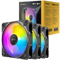 Antec Tranquil 120 ARGB 3-Pack PWM Fans - FDB, Quiet 26.9dB Antec Tranquil 120 ARGB 3-Pack PWM Fans - FDB, Quiet 26.9dB
